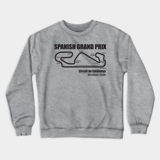 Spanish Grand Prix LS Crewneck Sweatshirt by Chicanery